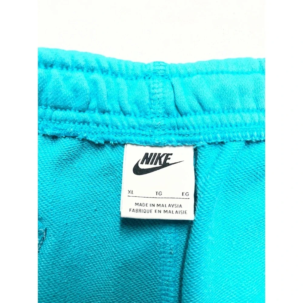 Nike‎ Mens XL The Next Wave Skate Shorts Teal Blue Skeleton Graphic French Terry